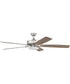 60" Super Pro 112 Slim Light Kit 1-Light Specialty Ceiling Fan (Blades Included) Brushed Polished Nickel