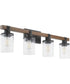 Alpine 4-light Bath Vanity Light Textured Black Walnut