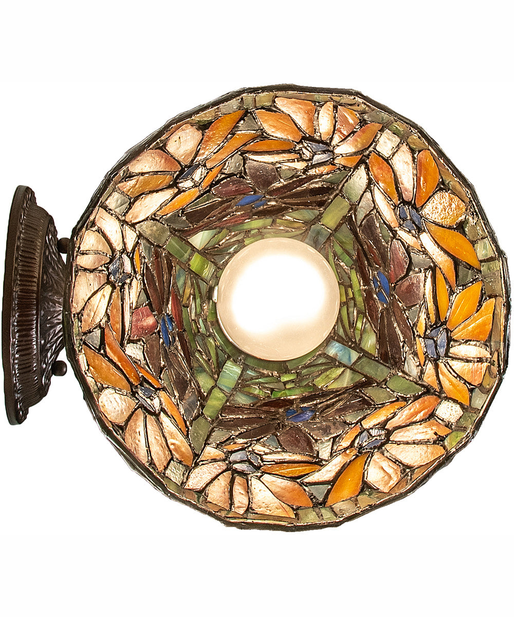 8" Wide Tiffany Poinsettia Wall Sconce