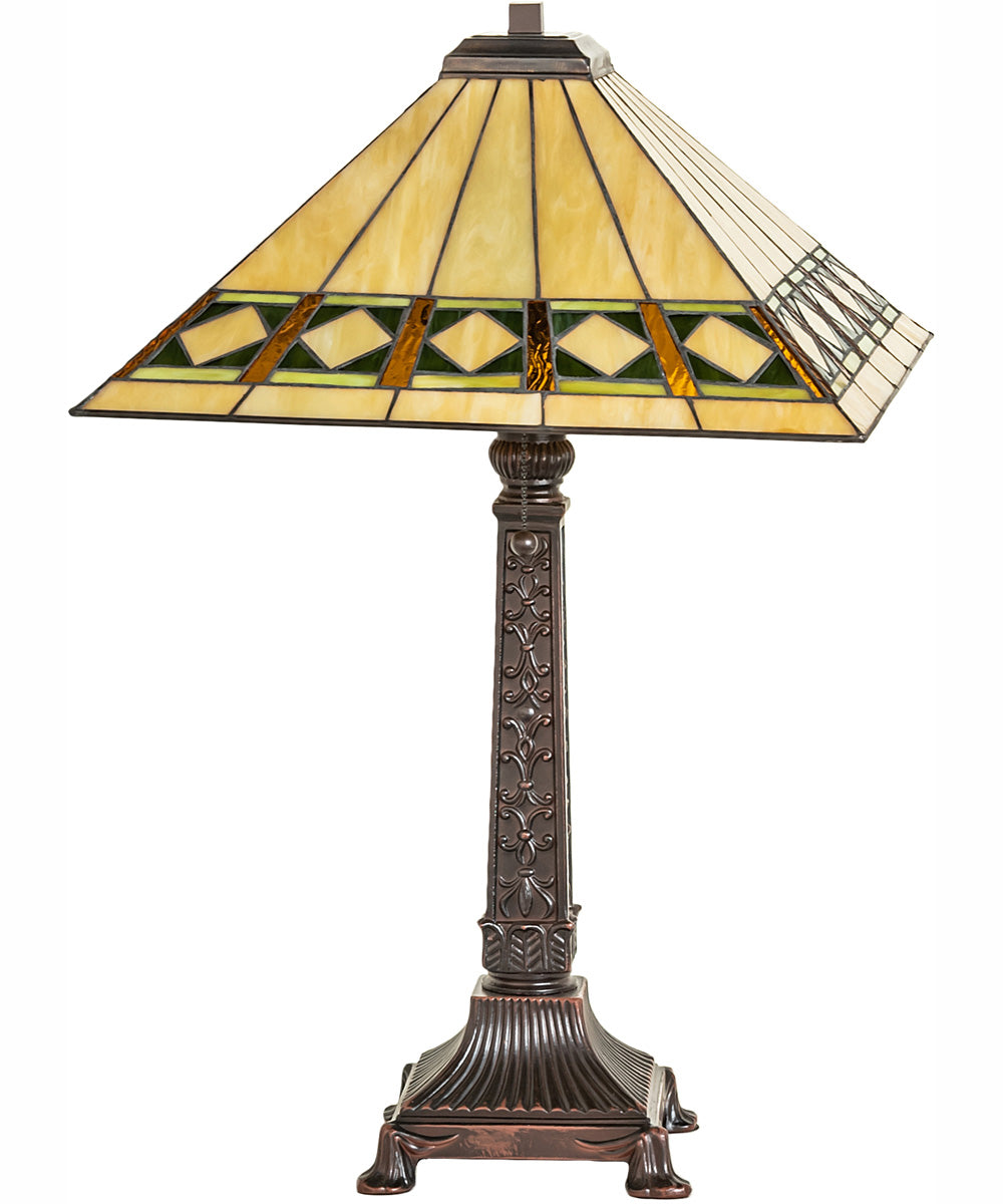 27" High Diamond Band Mission Table Lamp
