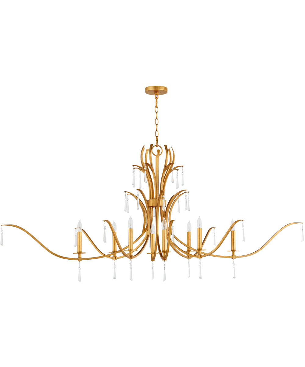 Majesty 8-light Chandelier Gold Leaf