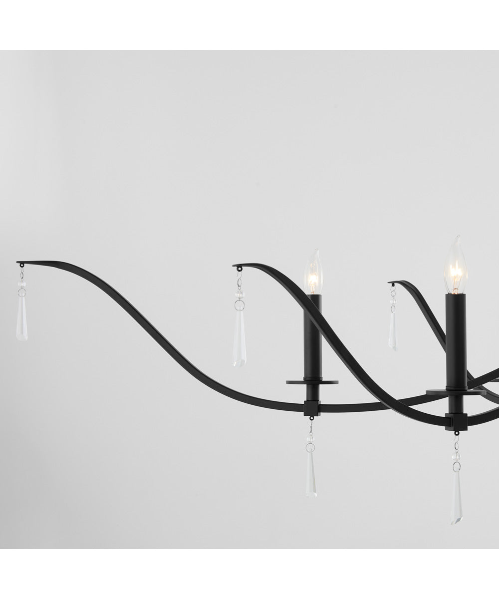 Majesty 8-light Chandelier Matte Black