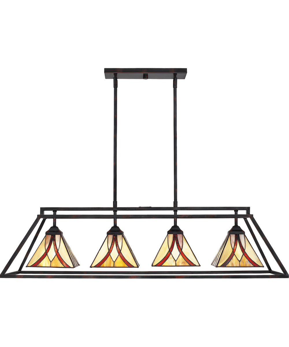 Asheville 4-light Island Light Valiant Bronze