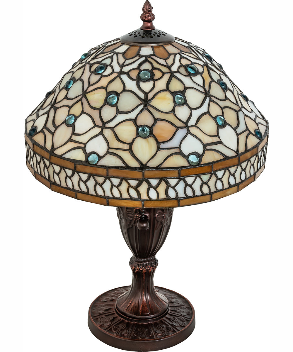 10" High Jeweled Quatrefoil Accent Lamp