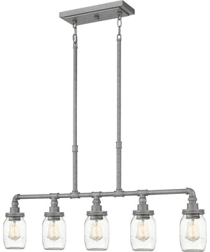 Squire 5-light Island Light Galvanized