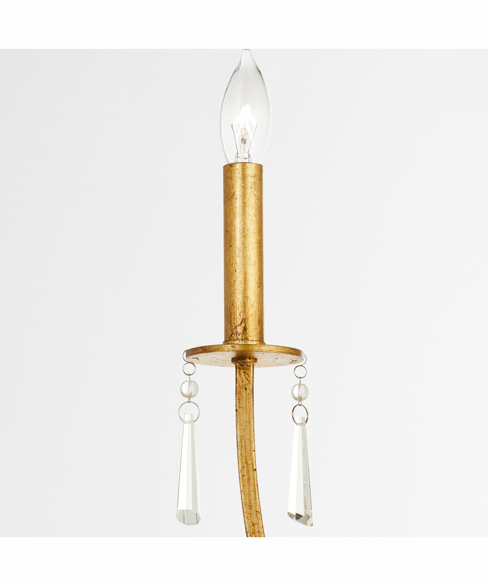 Majesty 2-light Wall Mount Light Fixture Gold Leaf