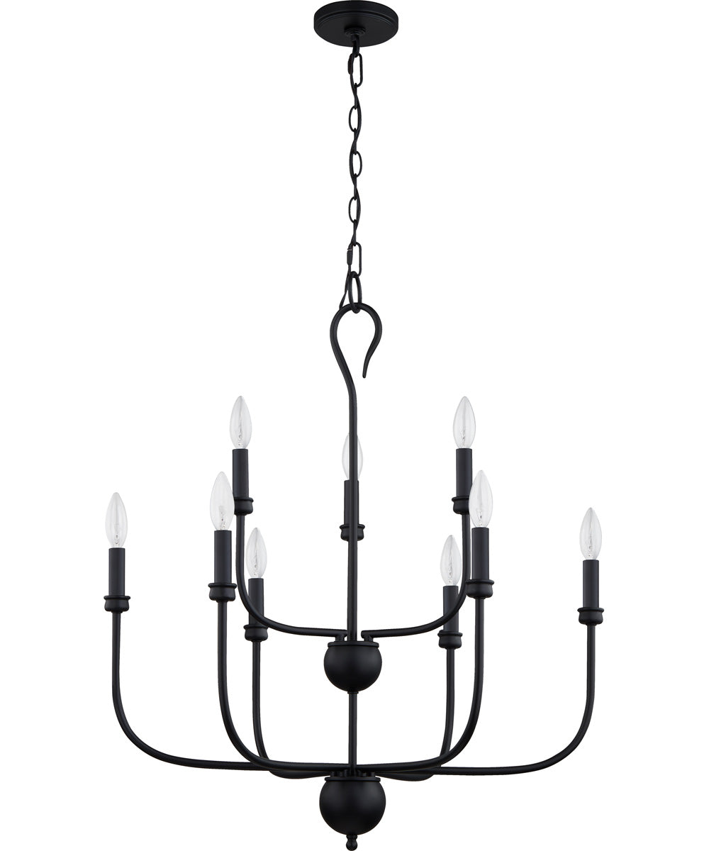 Blanche 9-light Chandelier Matte Black