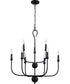 Blanche 9-light Chandelier Matte Black