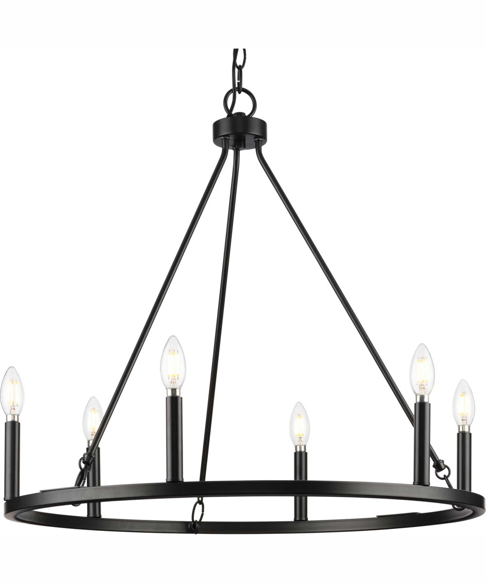 Gilliam 6-Light New Traditional Chandelier Matte Black