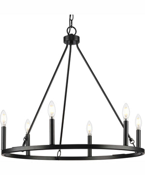Gilliam 6-Light New Traditional Chandelier Matte Black