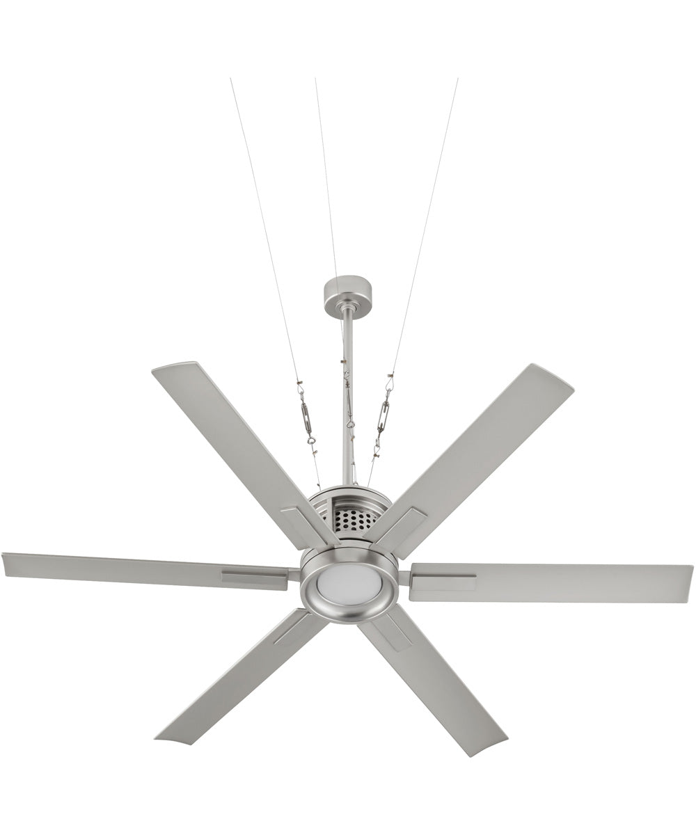 65" Zeus Patio Ceiling Fan Satin Nickel