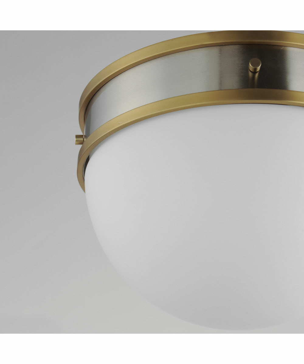 Duke 1-Light Flush Mount Satin Nickel / Satin Brass