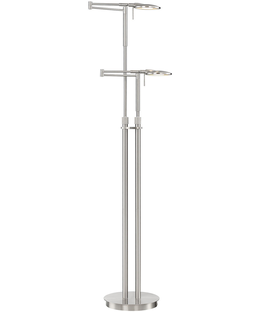 Dessau Turbo LED Floor Lamp Satin Nickel