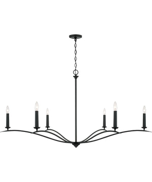 Grady 6-Light Chandelier Black Iron