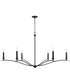 Grady 6-Light Chandelier Black Iron