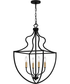 Quoizel Pendant Large 4-light Pendant Matte Black