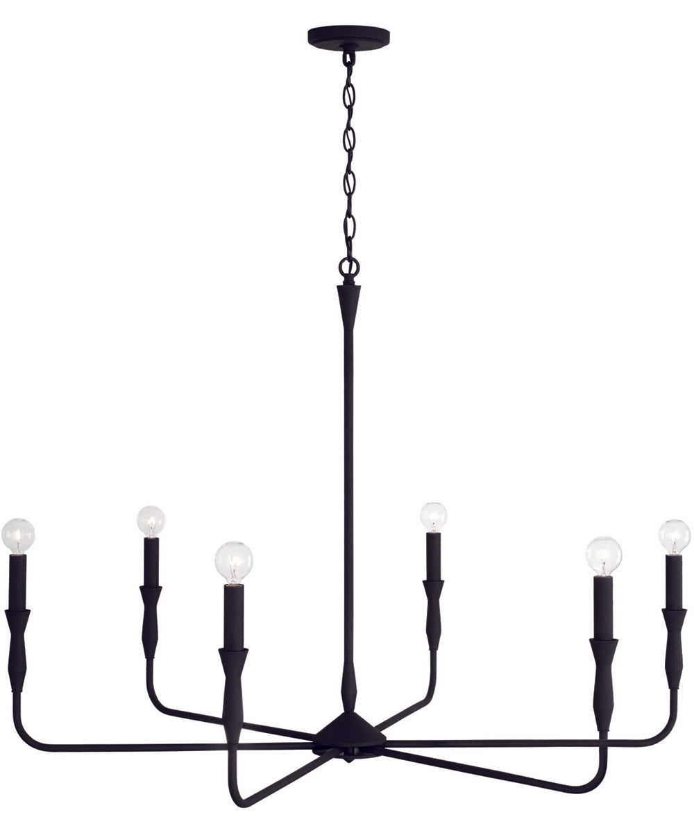 Paloma 6-Light Chandelier Textured Black