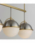 Duke 4-Light Linear Pendant Satin Nickel / Satin Brass
