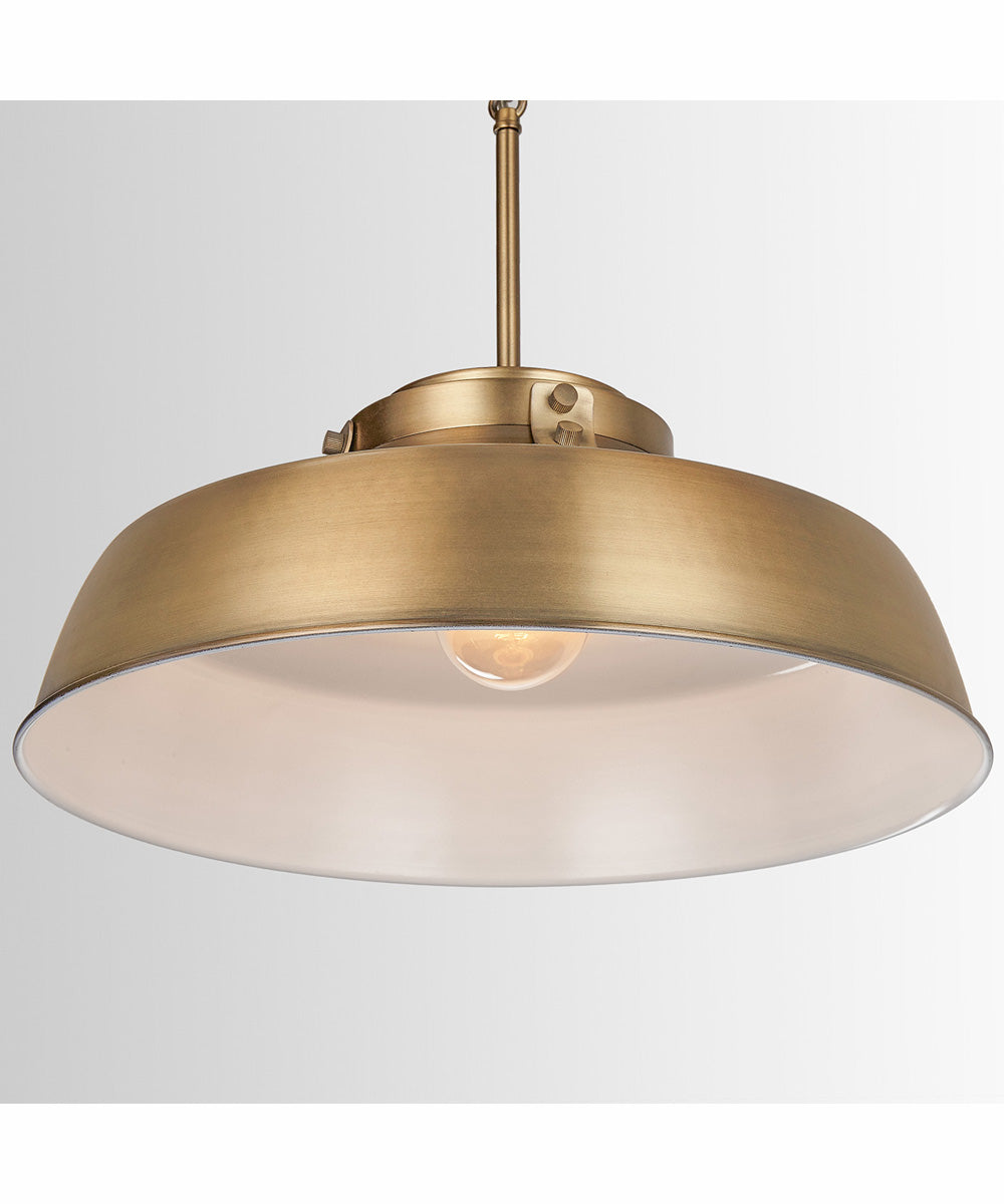 Oakwood 1-Light Pendant Aged Brass