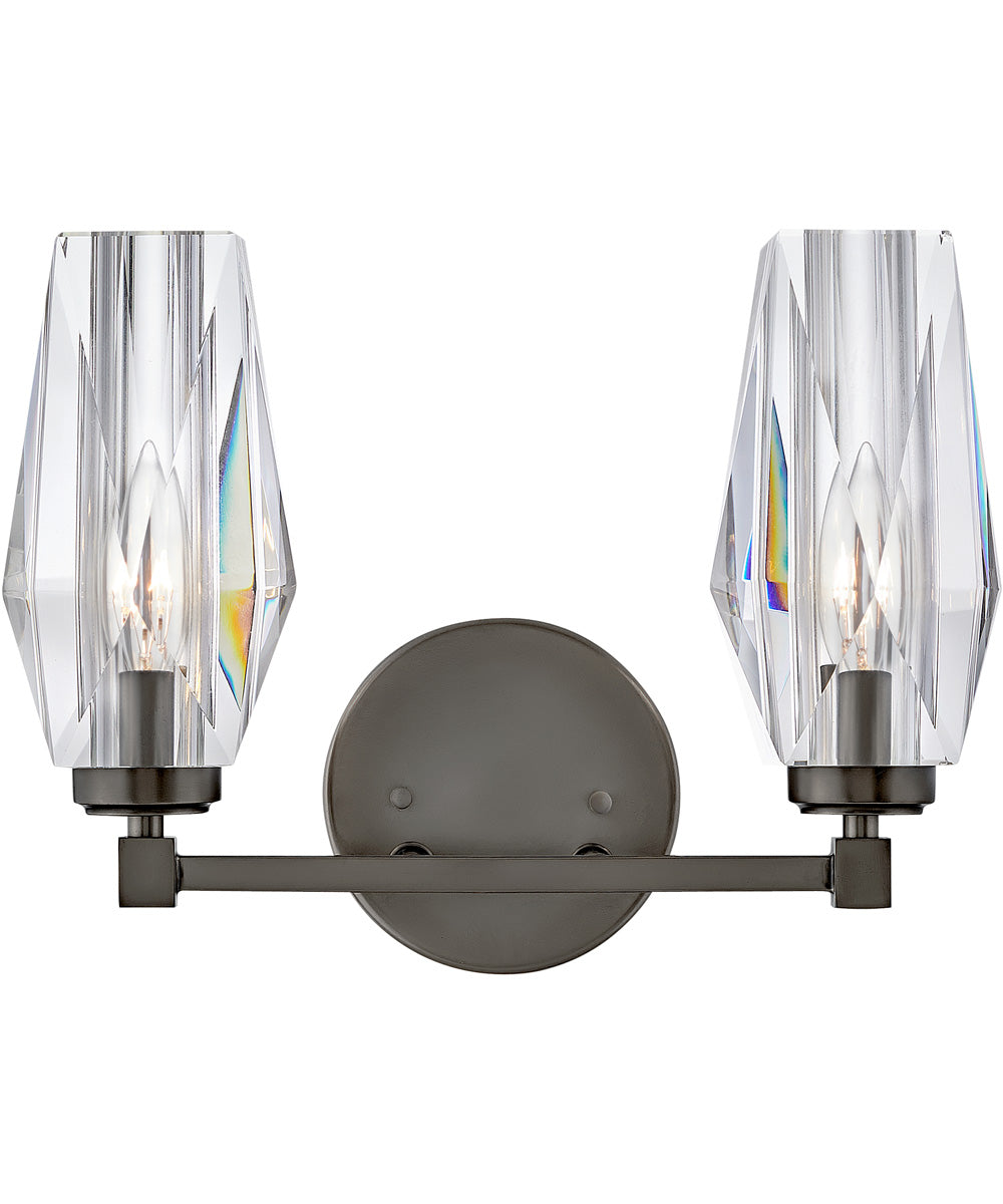 Ana 2-Light Two Light Vanity in Black Oxide