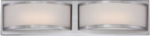 21"W Mercer 2-Light LED Vanity & Wall Brushed Nickel