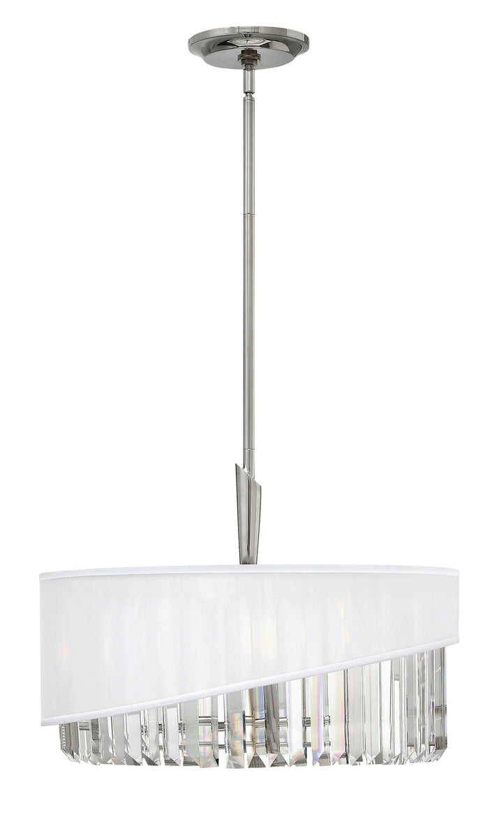 21"W Gigi 3-Light Stem Hung Foyer in Polished Nickel*