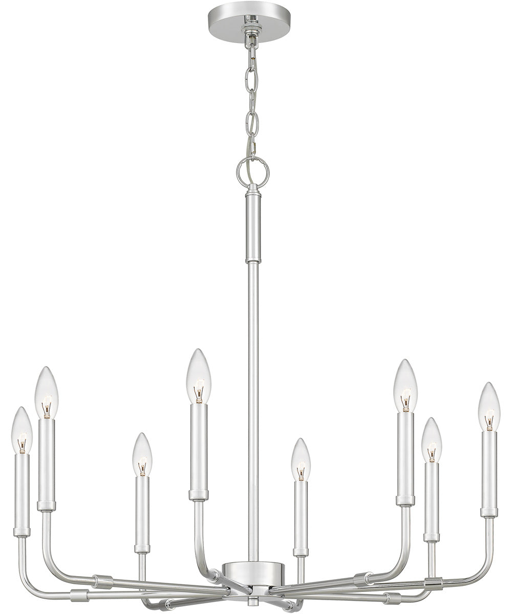 Abner 8-light Chandelier Polished Chrome