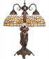 23" High Tiffany Turning Leaf Table Lamp
