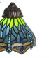 23" High Tiffany Hanginghead Dragonfly 3 Light Table Lamp