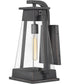 Arcadia 1-Light Large Outdoor Wall Mount Lantern in Aged Copper Bronze
