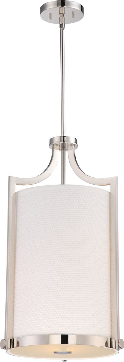 14"W Meadow 3-Light Pendant Polished Nickel