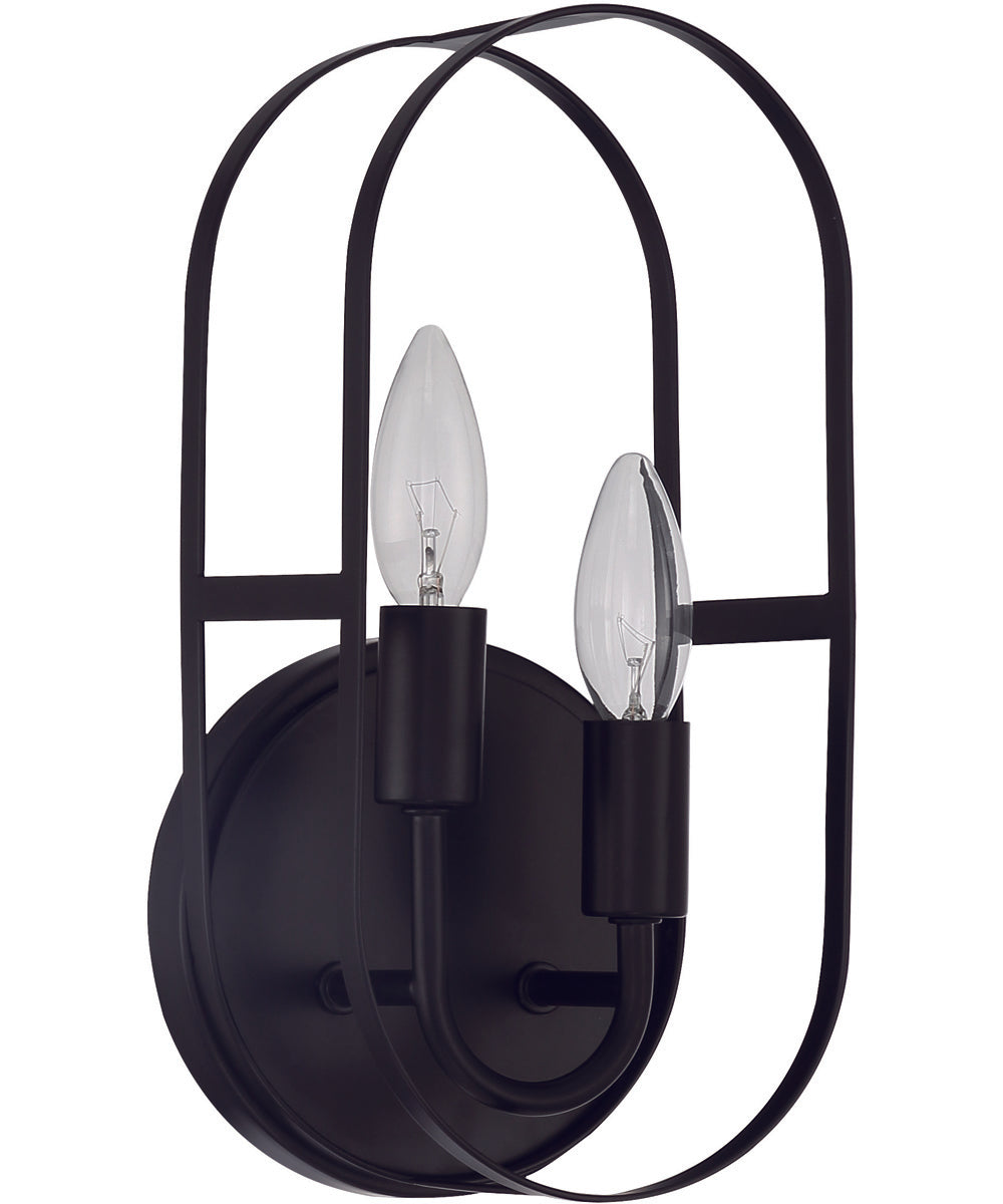 Mindful 2-Light Wall Sconce Flat Black