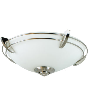 Elegance Bowl Light Kit 2-Light LED Fan Light Kit Brushed Polished Nickel