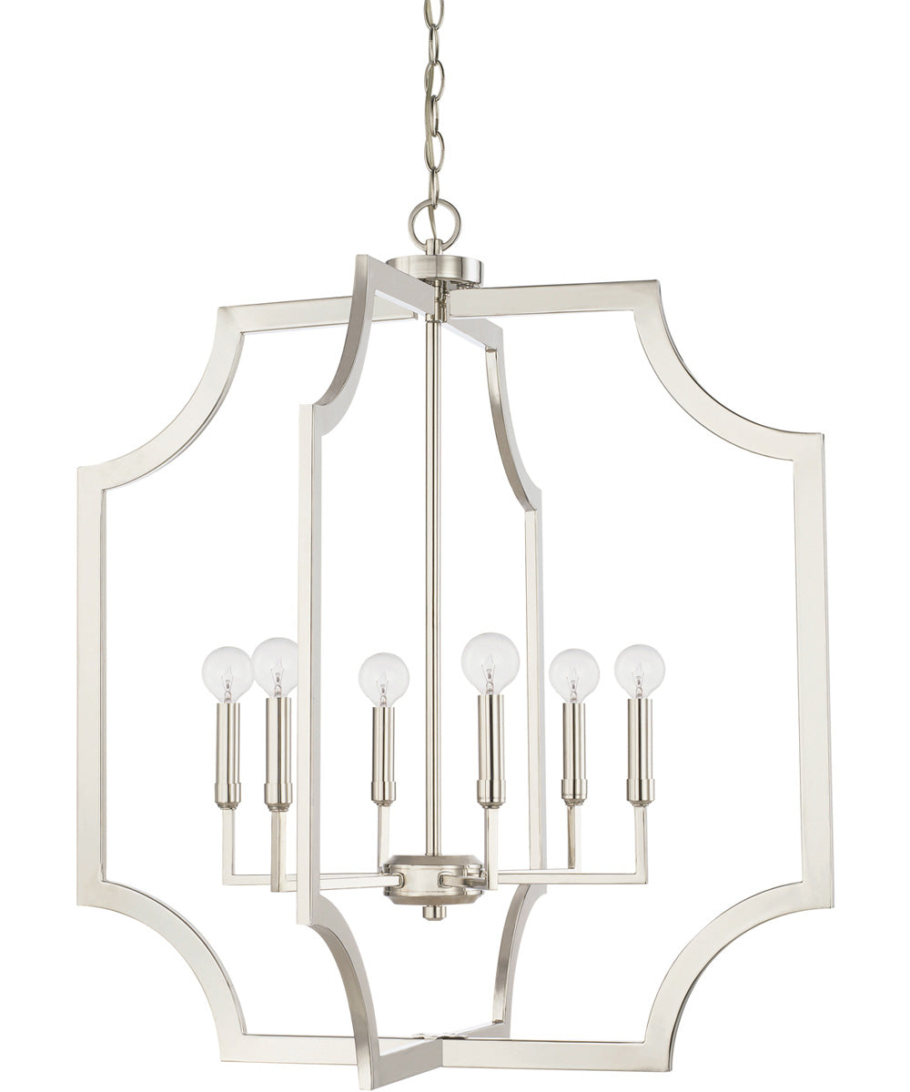 6-Light Foyer In Polished Nickel