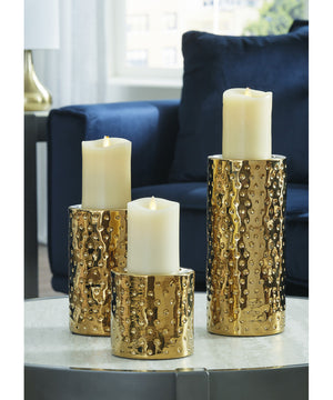 Marisa Candle Holder Set (3/CN) Gold