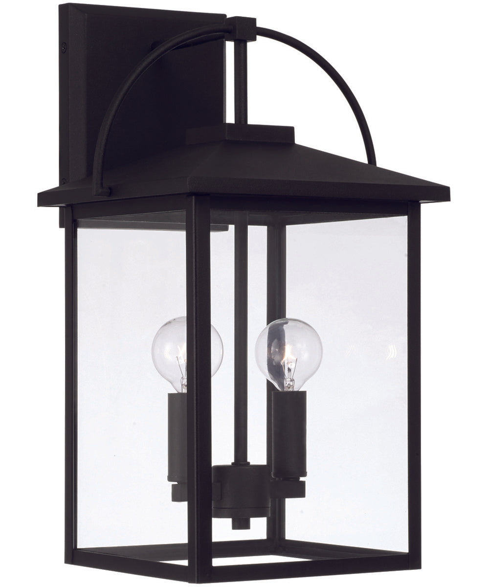 Bryson 2-Light Outdoor Wall-Lantern Rain or Shine - Black