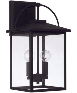 Bryson 2-Light Outdoor Wall-Lantern Rain or Shine - Black