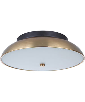 Soul LED Flushmount Flat Black / Satin Brass