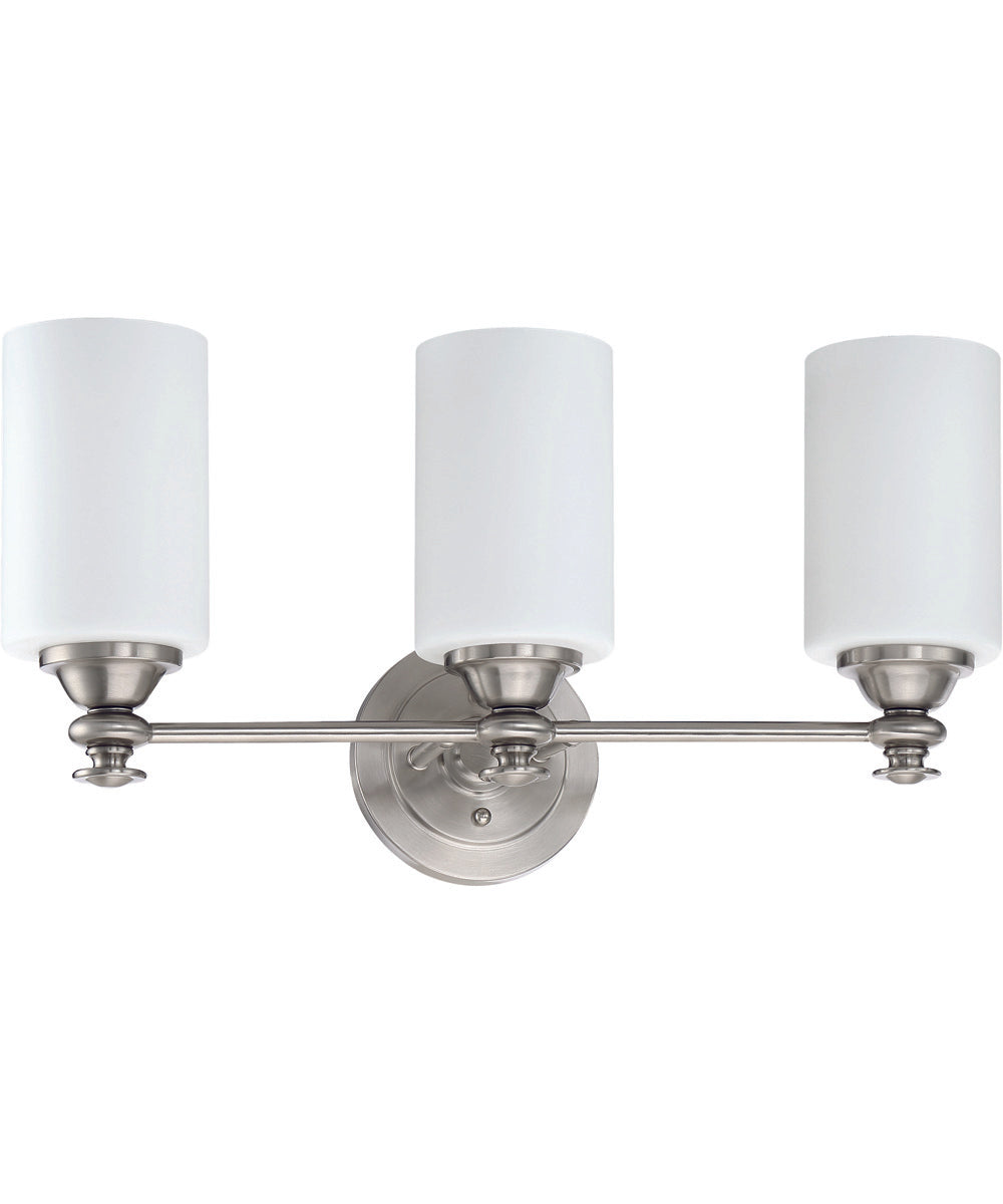 Dardyn 3-Light Bath Vanity Light Brushed Polished Nickel