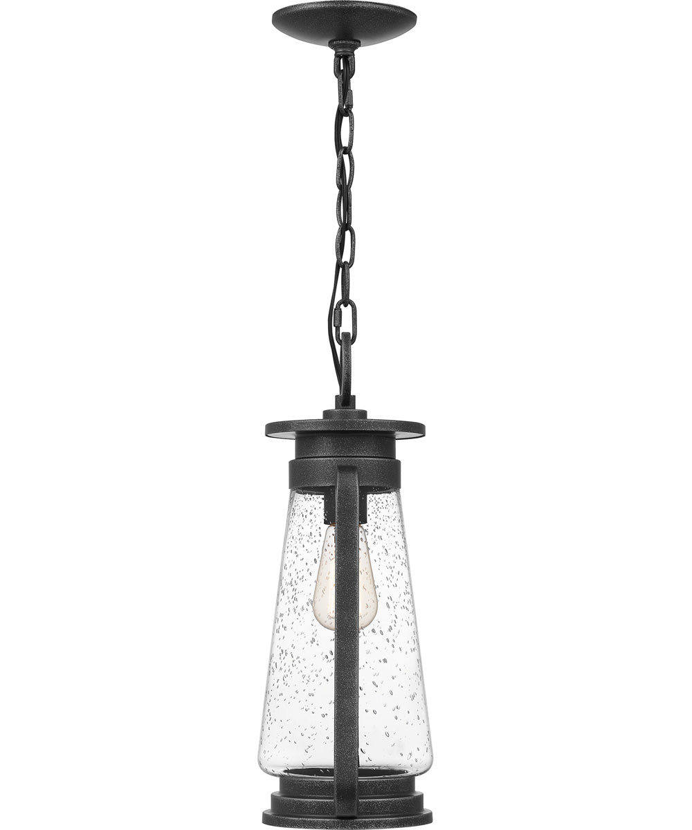 Sutton Large 1-light Outdoor Pendant Light Speckled Black