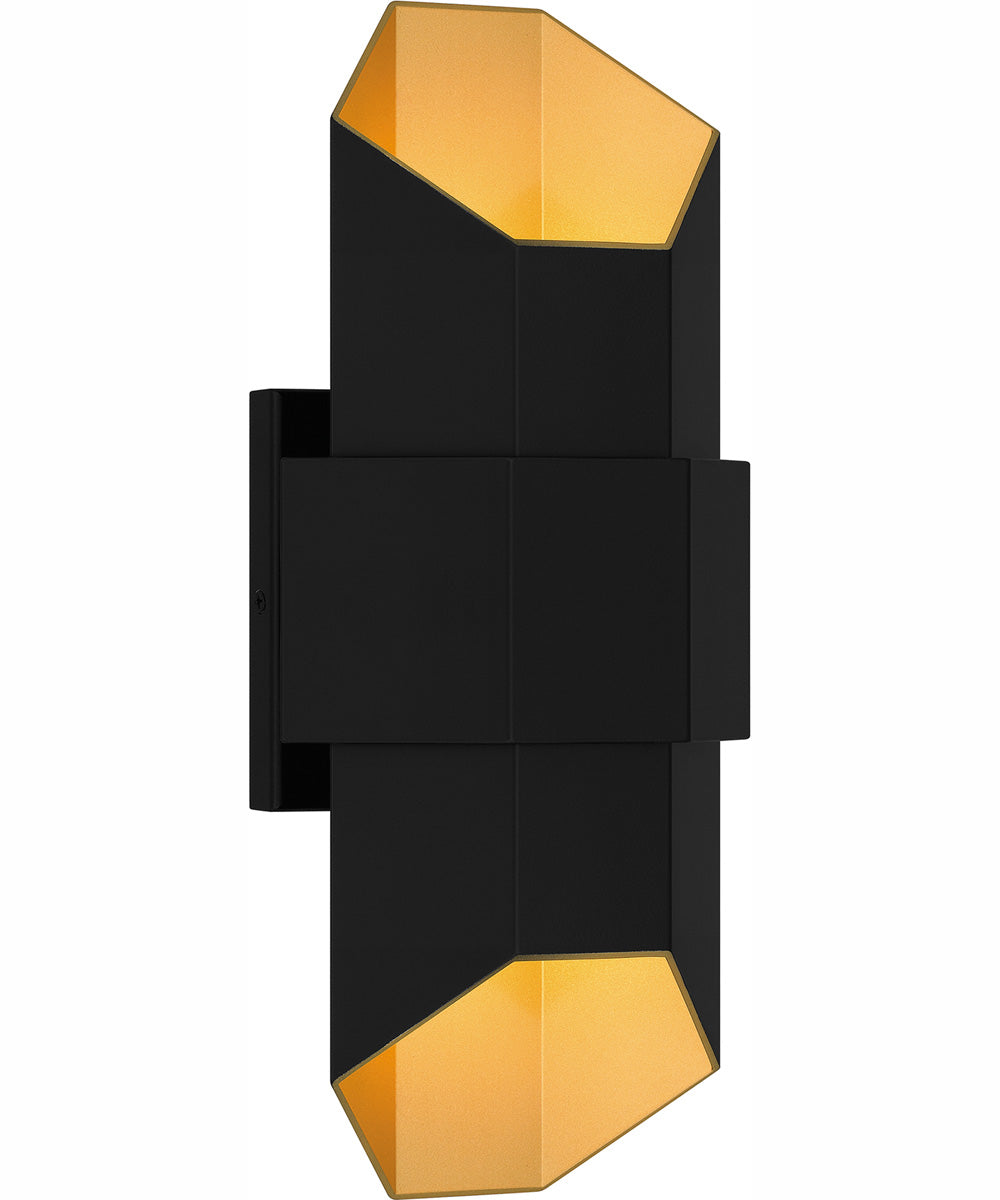 Chasm Medium Outdoor Wall Light  Gold Coastal Armour Aluminum Matte Black