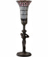 15" High Stained Glass Pond Lily Nouveau Lady Accent Lamp