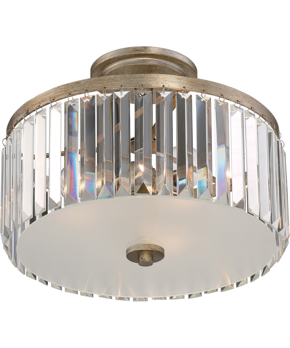 Mirage Medium 3-light Semi Flush Mount Vintage Gold