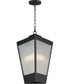 Triform 14 inch LED Outdoor Pendant Black / Antique Brass
