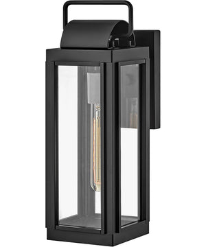 Sag Harbor 1-Light Small Outdoor Wall Mount Lantern in Black