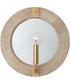 Finn 1-Light Sconce White Wash and Matte Brass