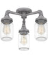 Squire 3-light Semi Flush Mount Galvanized
