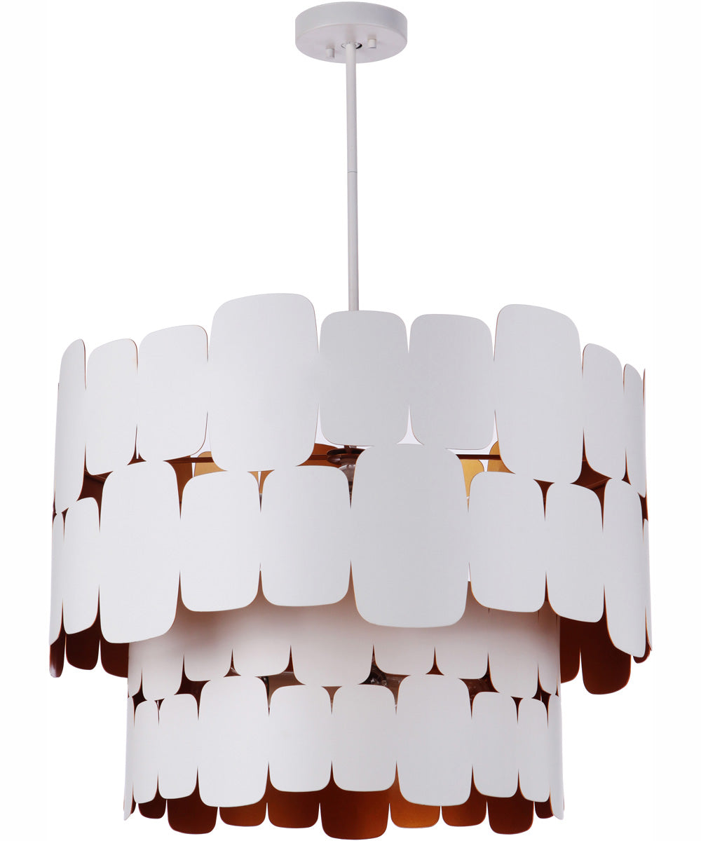 Sabrina 9-Light Pendant Matte White / Gold Luster