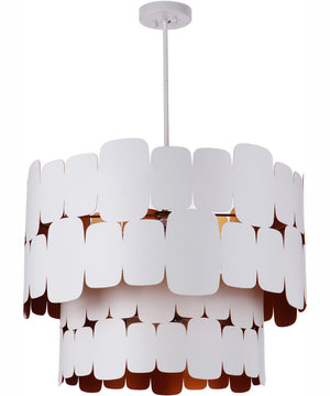 Sabrina 9-Light Pendant Matte White / Gold Luster