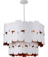 Sabrina 9-Light Pendant Matte White / Gold Luster